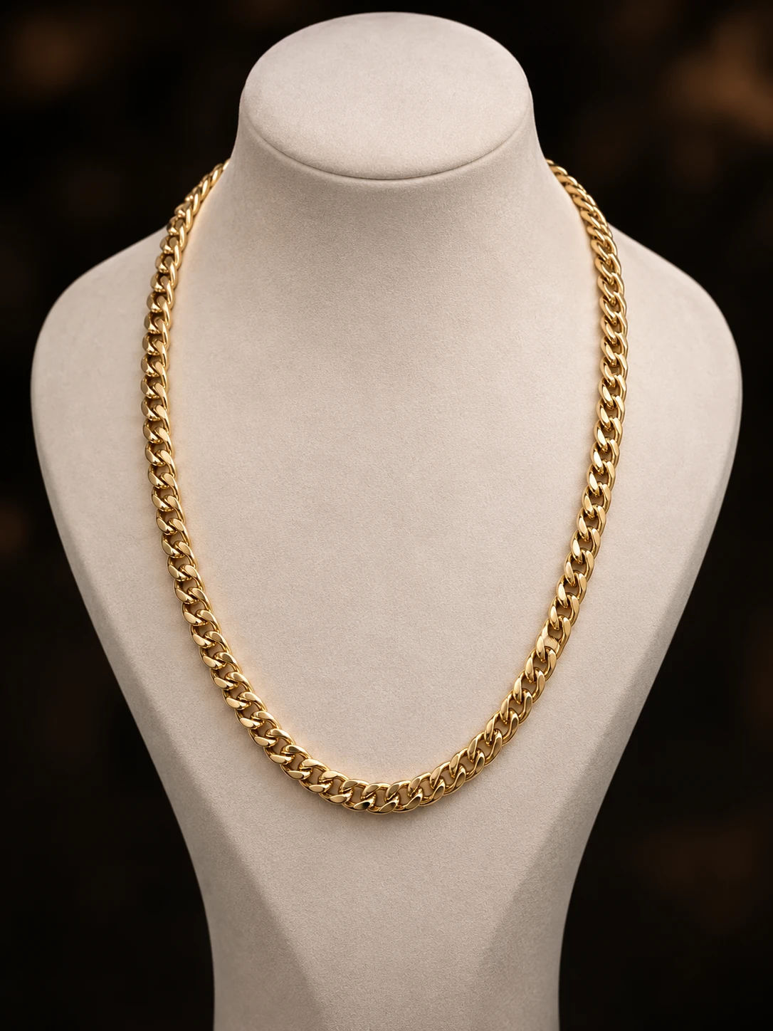Polished yellow-gold chain