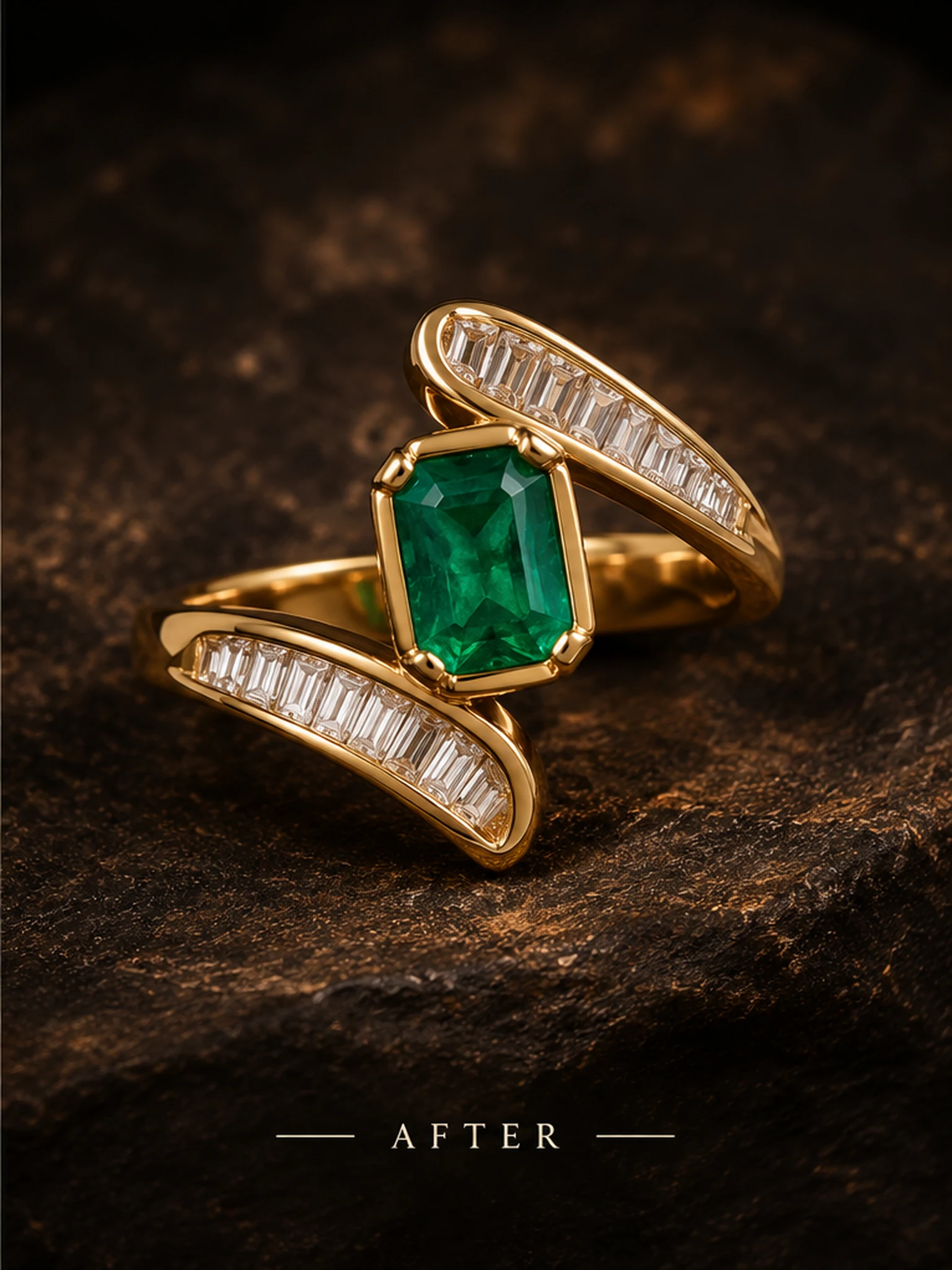 Bespoke statement ring, after photograph supplied by Goldsmith of Chorley