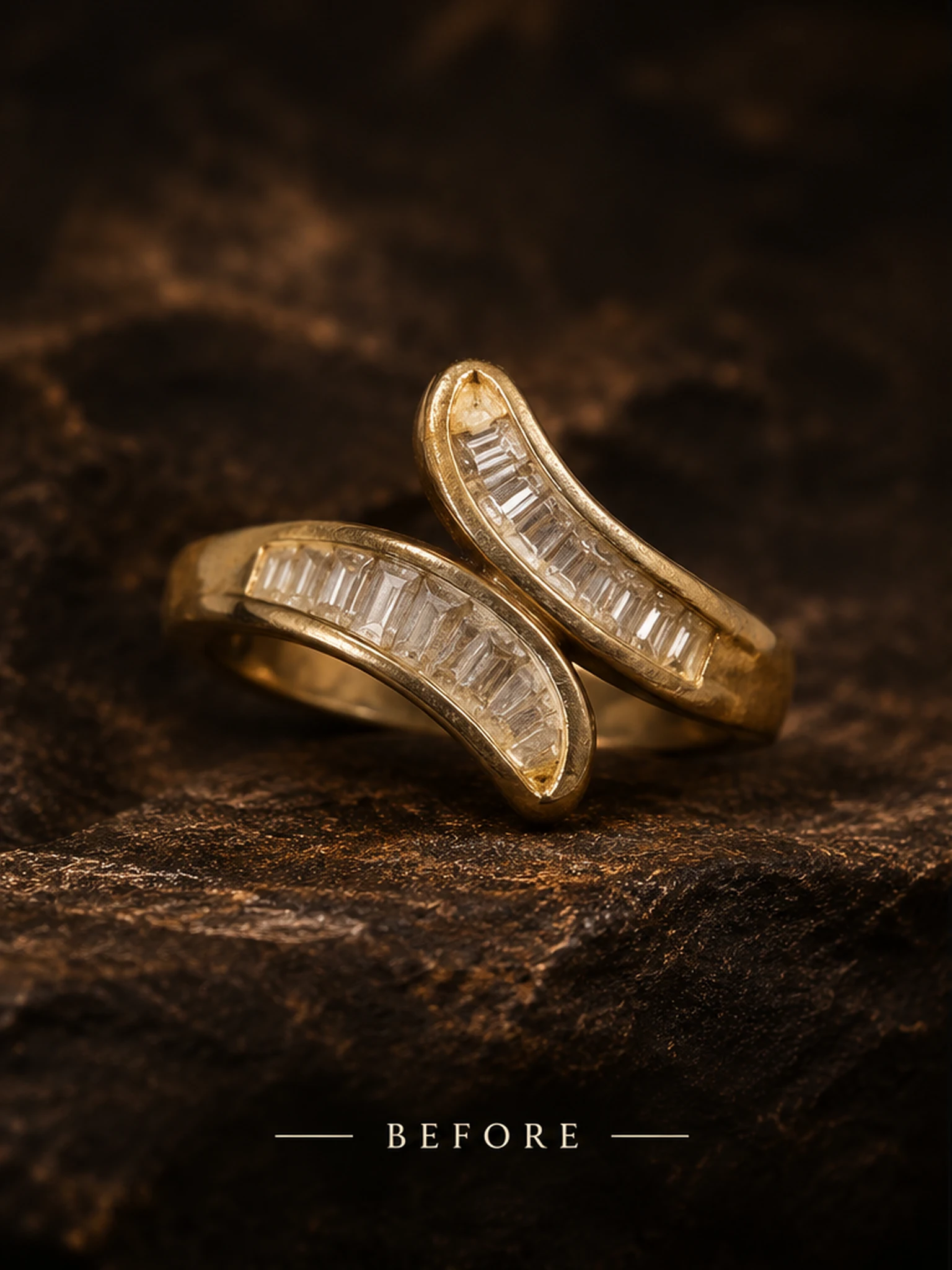 Bespoke statement ring, before photograph supplied by Goldsmith of Chorley